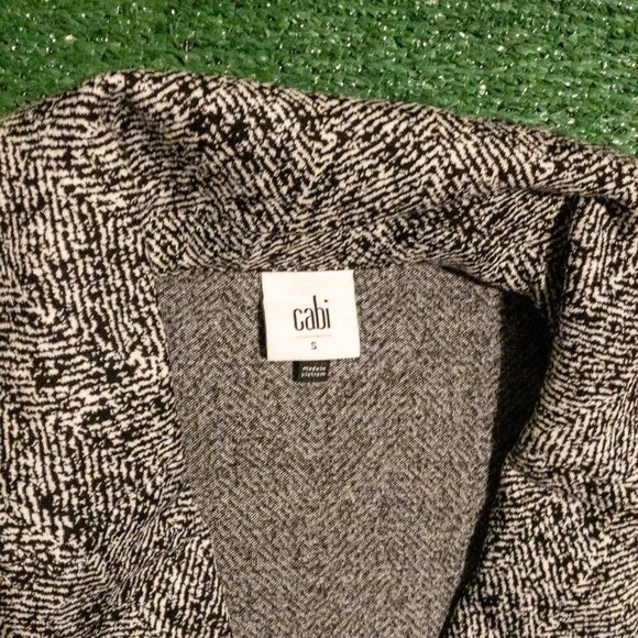 CABI AGENT BLACK HERRINGBONE BLAZER GRAY JACKET WOMENS LONG SLEEVE SIZE SMALL - Picture 5 of 8